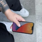 Samsung Galaxy A73 Kijelzővédő Üvegfólia - Wozinsky Full Cover Flexi Nano Glass - Fekete Kerettel