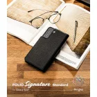 Samsung Galaxy S22+ Plus Tok - Ringke Folio Signature Flip - Fekete