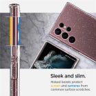 Samsung Galaxy S22 Ultra Tok - Spigen Liquid Crystal Glitter - Átlátszó-Ezüst