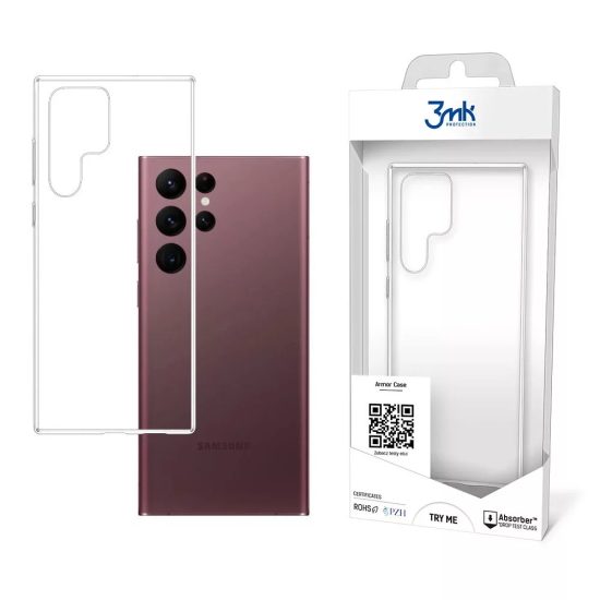 Samsung Galaxy S22 Ultra Tok - 3mk Armor Case - Átlátszó