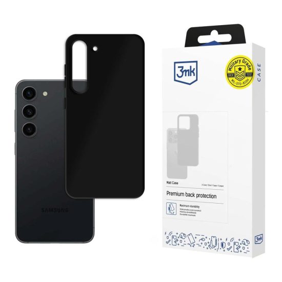Samsung Galaxy S22+ Plus Tok - 3mk Matt Case - Fekete