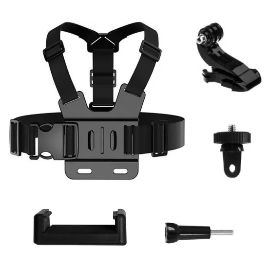 GoPro Mellkasheveder Kiegészítő Készlet 5az1-ben GoPro, DJI, Insta360, SJCam, Eken Sportkamerákhoz