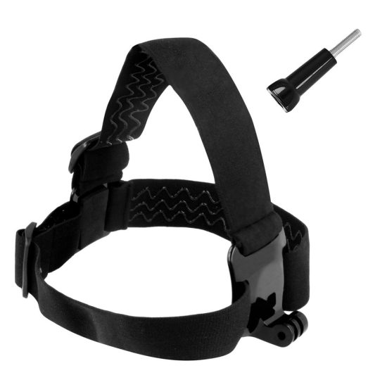 Fejpánt Sportkamerákhoz - GoPro, DJI, EKEN, SJCam, Insta360 - Fekete