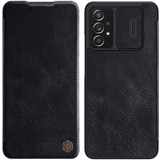 Samsung Galaxy A73 Tok - Nillkin Qin Leather - Fekete