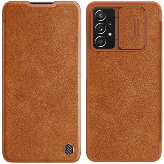 Samsung Galaxy A73 Tok - Nillkin Qin Leather - Barna