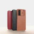 Samsung Galaxy A73 Tok - Nillkin Qin Leather - Barna