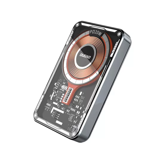 Dudao TGK1 Power Bank Vezeték Nélküli Töltővel 10000mAh 20W - Fekete