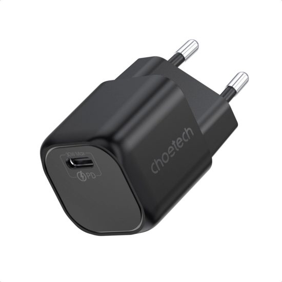 Choetech GaN Hálózati Töltő 30W - 1x USB-C PD - Fekete
