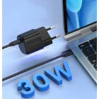 Choetech GaN Hálózati Töltő 30W - 1x USB-C PD - Fekete