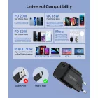Choetech GaN Hálózati Töltő 30W - 1x USB-C PD - Fekete