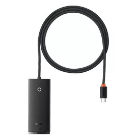 Baseus Lite Series USB-C HUB - 4x USB 3.0 - 100 cm - Fekete