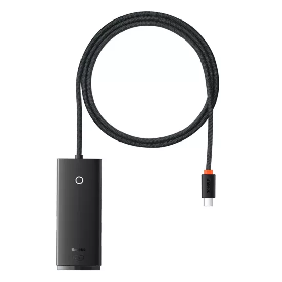 Baseus Lite Series USB-C HUB - 4x USB 3.0 - 100 cm - Fekete