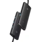 Baseus Lite Series USB-C HUB - 4x USB 3.0 - 100 cm - Fekete