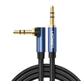 UGREEN AV112 Audio Kábel Derékszögű - 3.5mm jack - 1m - Kék   UGREEN AV112 Audio Kábel Derékszögű - 3.5mm jack - 1m - Kék