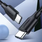 Ugreen US286 USB-C - USB-C Kábel - 2m 3A PD QC - Fekete