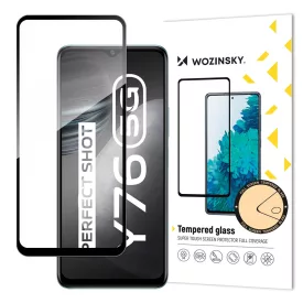   Vivo Y76 5G / Y76s / Y74s Kijelzővédő Üvegfólia - Wozinsky Full Glue Tempered Glass - Fekete