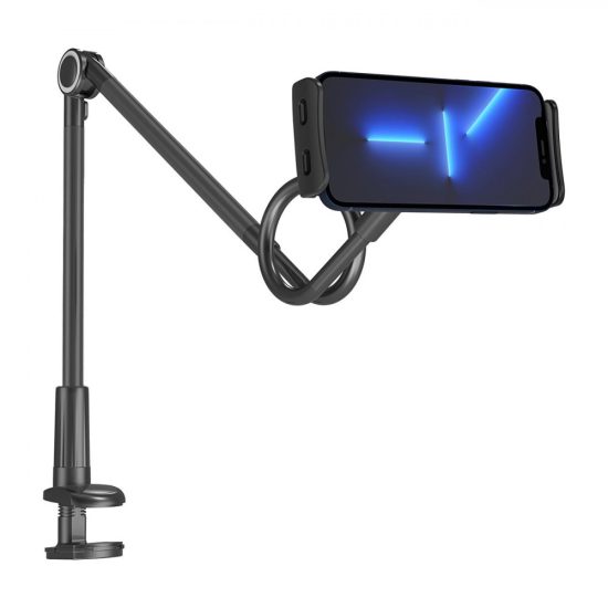 Wozinsky Hosszú Flexibilis Karú Telefon és Tablet Tartó - Fekete