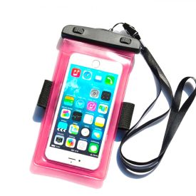 Vízálló Karpántos PVC Telefontok - Pink Vízálló Karpántos PVC Telefontok - Pink