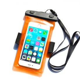 Vízálló Karpántos PVC Telefontok - Narancs Vízálló Karpántos PVC Telefontok - Narancs