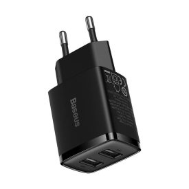 Baseus Compact Hálózati Töltő 10.5W - 2x USB - Fekete Baseus Compact Hálózati Töltő 10.5W - 2x USB - Fekete