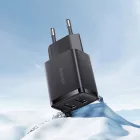 Baseus Compact Hálózati Töltő 10.5W - 2x USB - Fekete