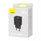 Baseus Compact Hálózati Töltő 10.5W - 2x USB - Fekete