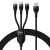 Baseus Flash 2 3in1 USB-A - USB-C + Lightning + Micro Kábel - 1.2m 100W - Fekete