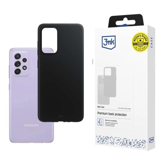 Samsung Galaxy A52 4G / 5G Tok - 3mk Matt Case - Fekete