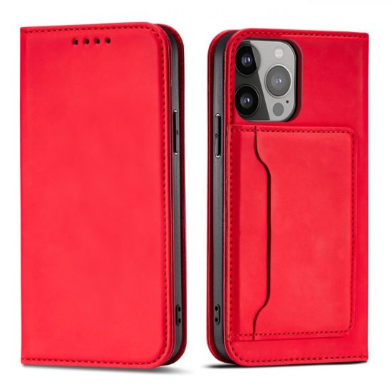 iPhone 13 Pro Tok - Magnet Card Case - Piros