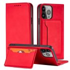 iPhone 13 Pro Tok - Magnet Card Case - Piros