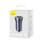 Baseus Golden Contactor Pro Autós Töltő 40W - 2x USB-C - Szürke
