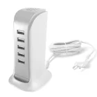 Dudao A5EU Hálózati Töltő - 5x USB-A - Fehér