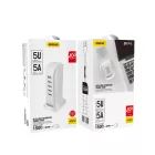 Dudao A5EU Hálózati Töltő - 5x USB-A - Fehér