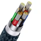 Baseus Flash 2 3in1 USB-C - USB-C + Lightning + Micro Kábel - 1.5m 100W - Kék
