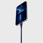 Baseus Flash 2 3in1 USB-C - USB-C + Lightning + Micro Kábel - 1.5m 100W - Kék
