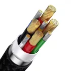 Baseus Flash 2 USB-A+C - USB-C + Lightning + micro Kábel - 1.2m 100W - Fekete