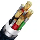 Baseus Flash 2 USB-A+C - USB-C + Lightning + micro Kábel - 1.2m 100W - Kék