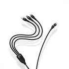 Baseus Flash 2 USB-A+C - USB-C + Lightning + micro Kábel - 1.2m 100W - Kék