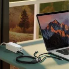 Baseus Flash 2 USB-A+C - USB-C + Lightning + micro Kábel - 1.2m 100W - Kék