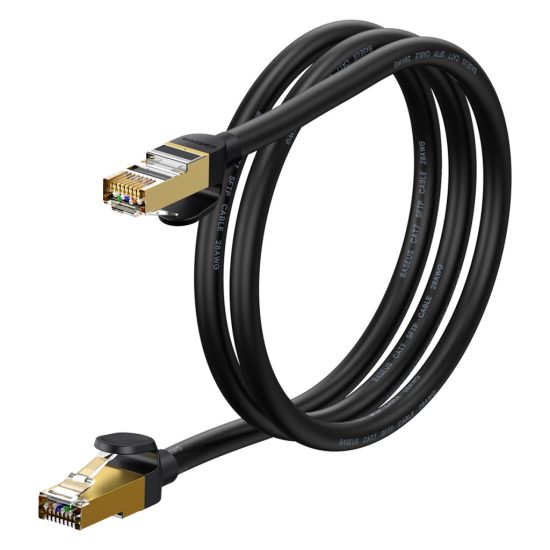 Baseus Seven Cat.7 Hálózati Kábel - 1m 10Gbps - Fekete