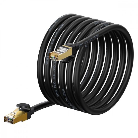 Baseus Seven Cat.7 Hálózati Kábel - 5m 10Gbps - Fekete
