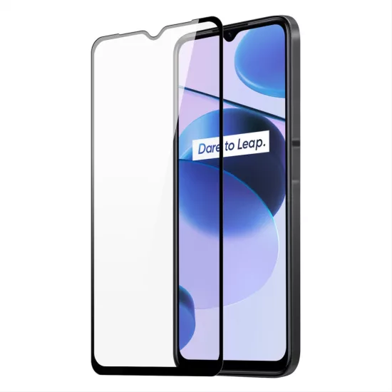 Realme C35 Kijelzővédő Üvegfólia - Dux Ducis 9D Tempered Glass - Fekete
