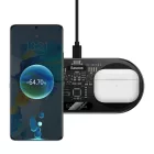 Baseus Digital LED Display 2in1 Vezeték Nélküli Töltő Kijelzővel 20W - Fekete