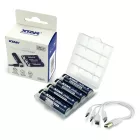 Xtar 1.5V AA 2450mAh 4100mWh Li-Ion akkumulátor - USB-C x 4 db
