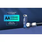 Xtar 1.5V AA 2450mAh 4100mWh Li-Ion akkumulátor - USB-C x 4 db