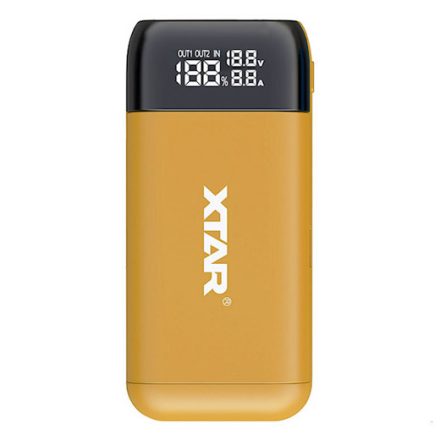 Xtar PB2S - Li-Ion Akkumulátor Töltő és Powerbank - Sárga